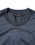 Dolce & Gabbana Blue Silk Crew Neck Short Sleeves Men T-shirt