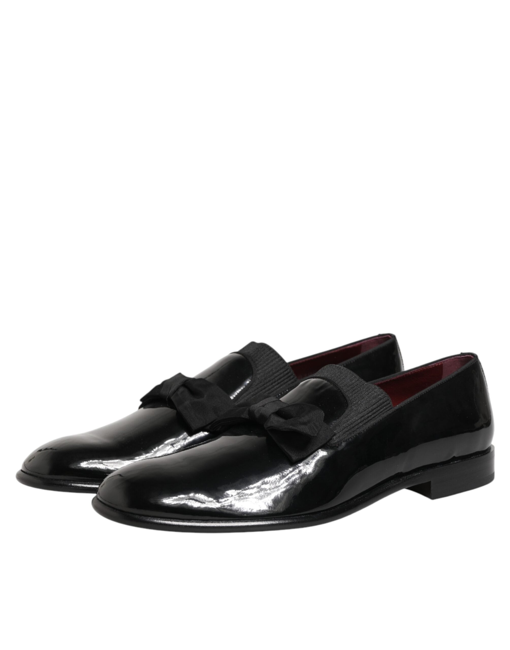 Dolce & Gabbana Black Leather Slip On Dress Men Loafers Shoes