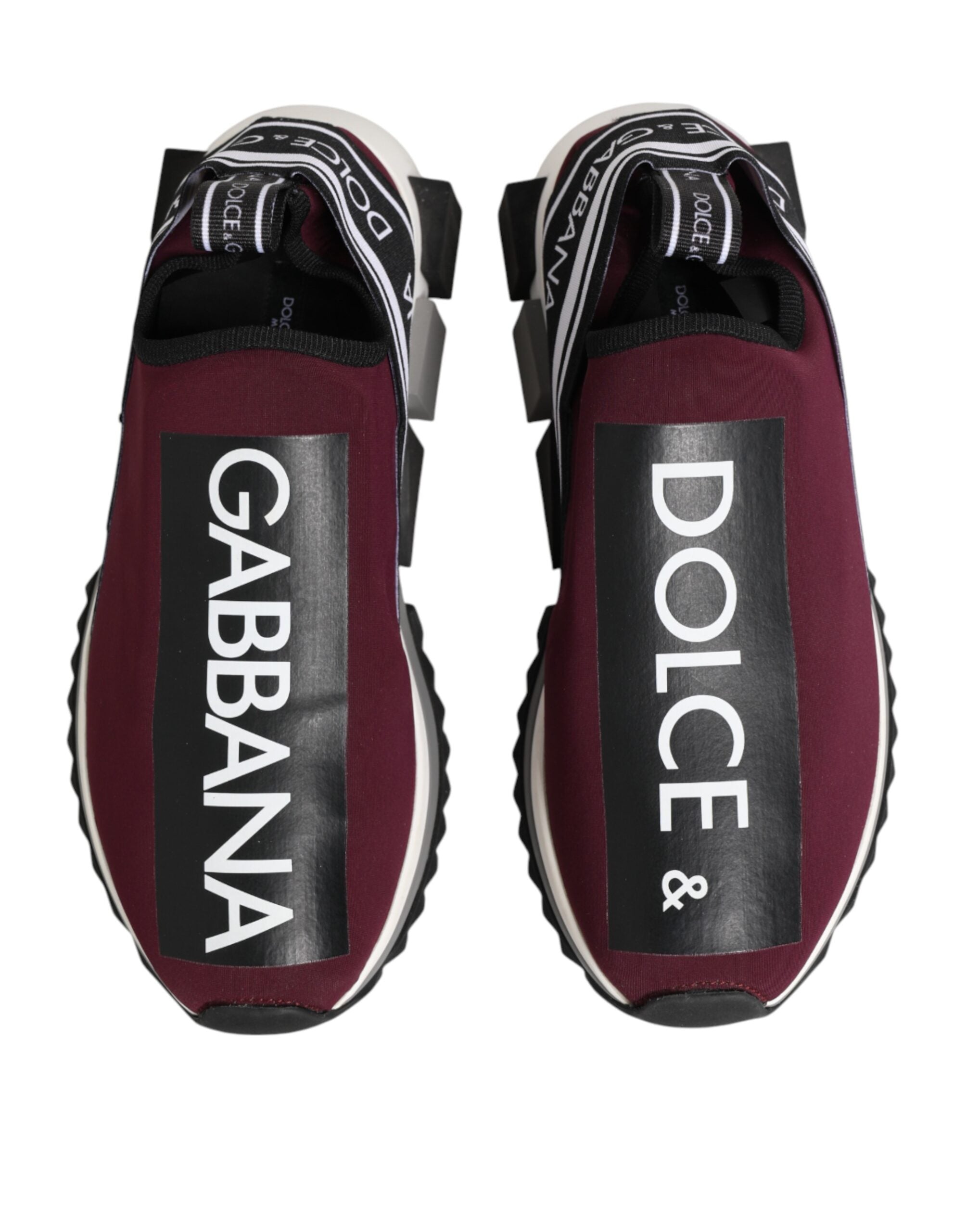 Dolce & Gabbana Maroon Slip On Sorrento Men Sneakers Shoes