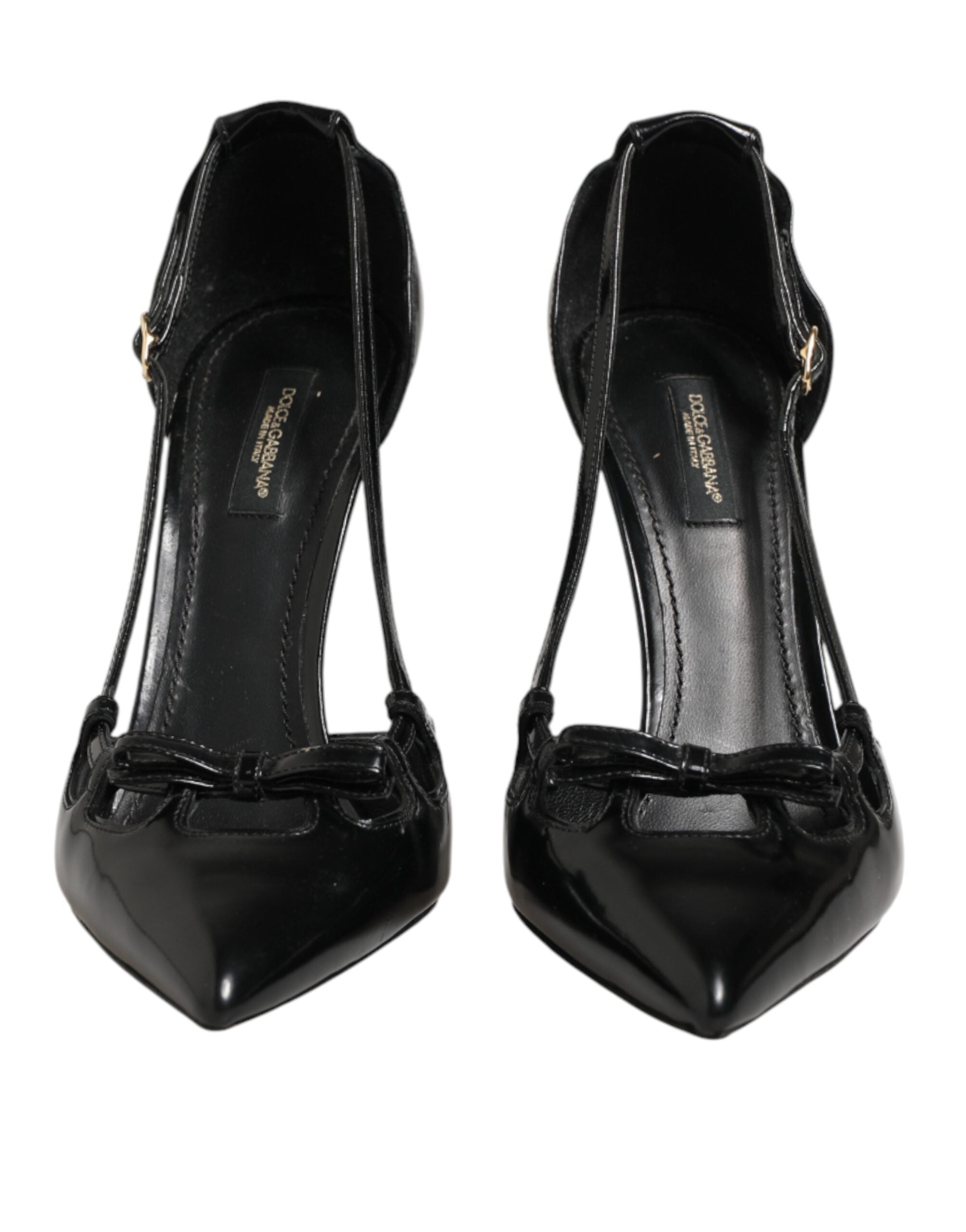 Dolce & Gabbana Black Patent Leather High Heels Pumps Shoes