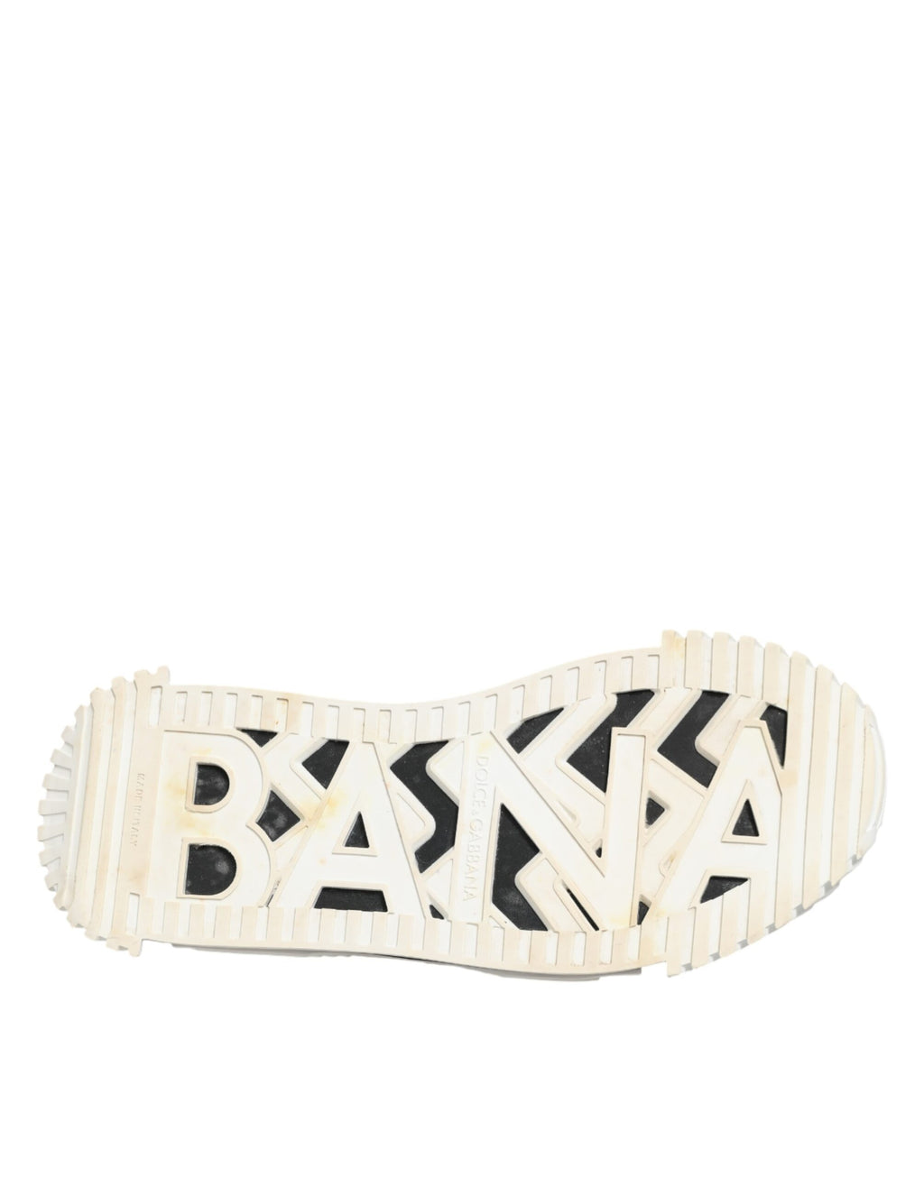 Dolce & Gabbana White Black Leather NS1 Sneakers Shoes