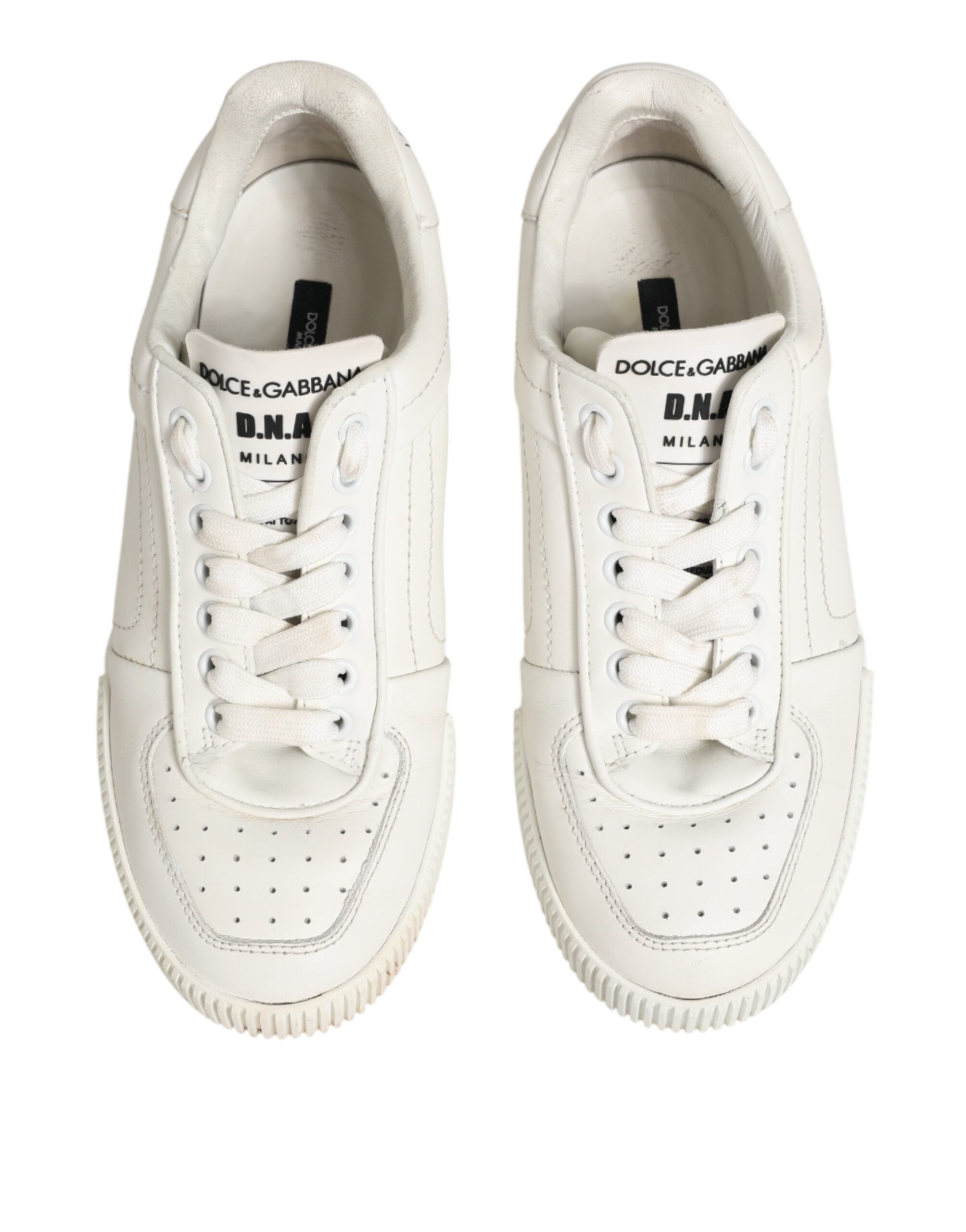 Zapatillas bajas Dolce & Gabbana MIAMI de cuero blanco