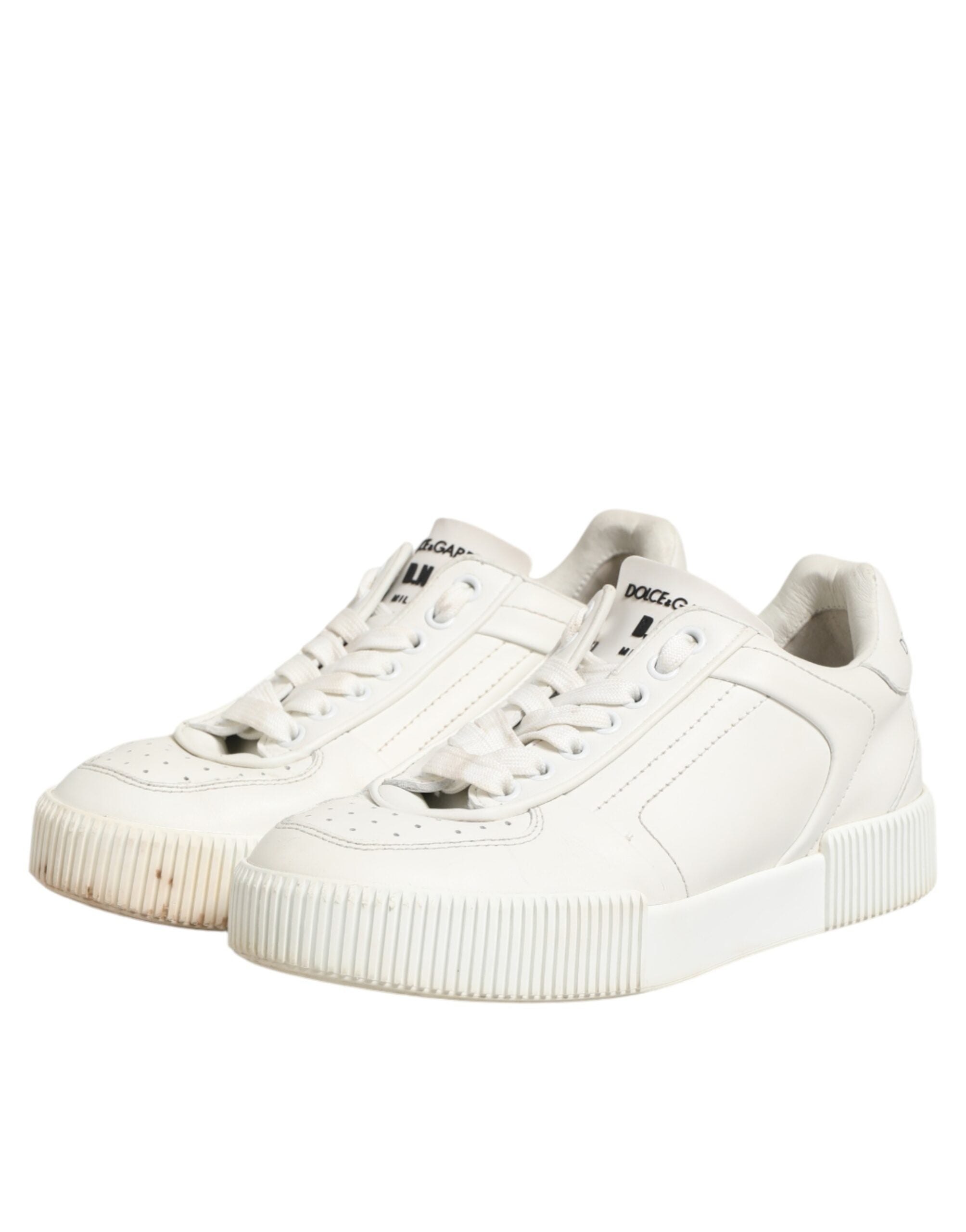 Zapatillas bajas Dolce & Gabbana MIAMI de cuero blanco