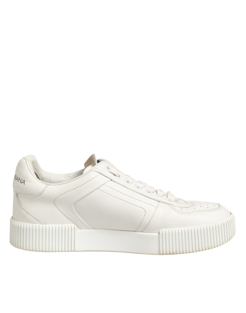 Dolce & Gabbana White Leather MIAMI Low Top Sneakers Shoes