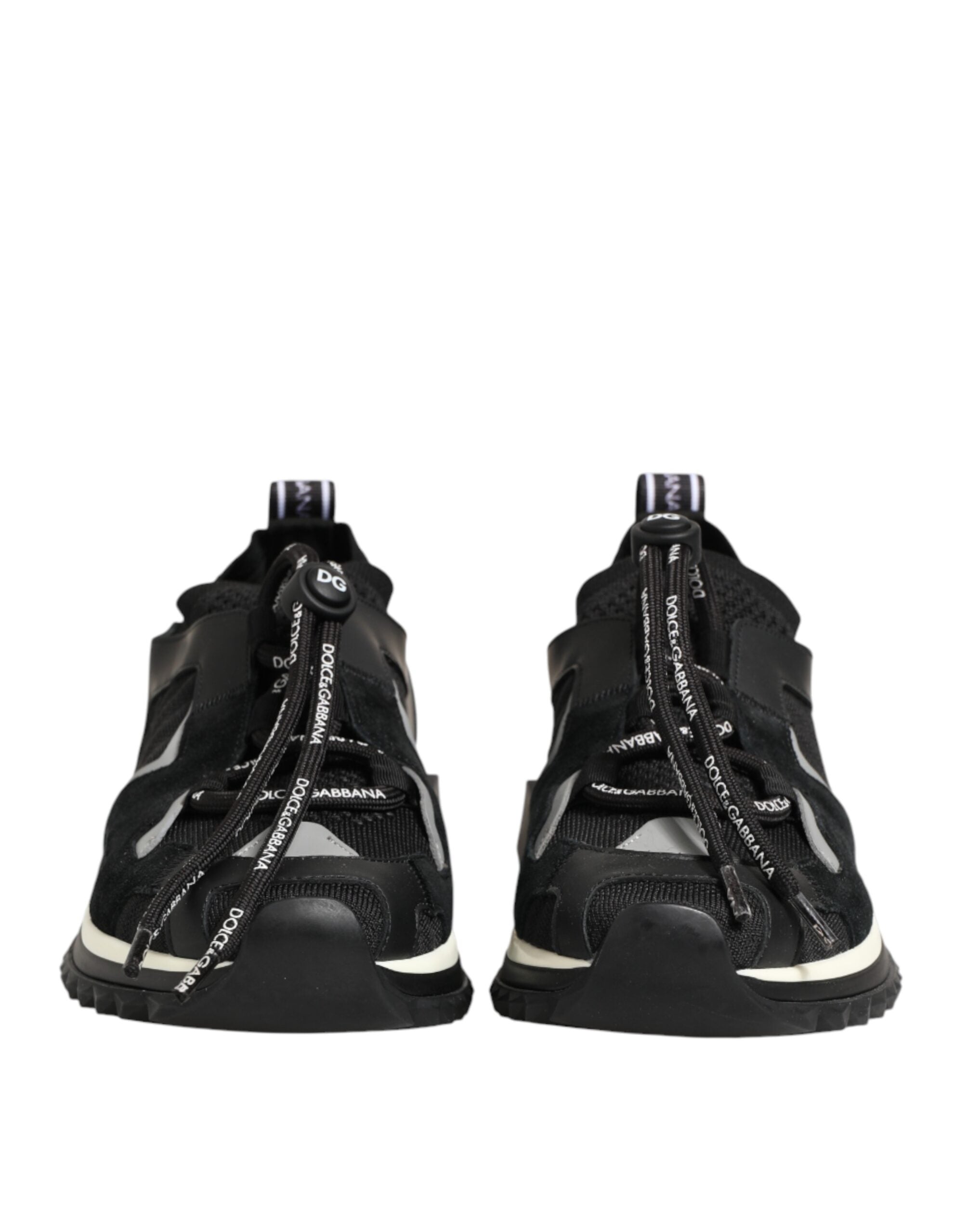 Dolce & Gabbana Black Mesh Sorrento Trekking Sneakers Shoes