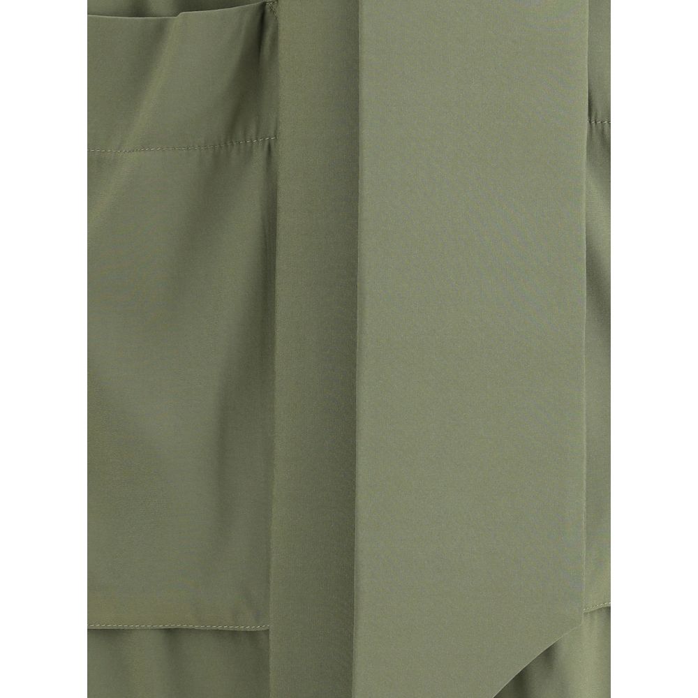 Ella Green Silk Casual Dress