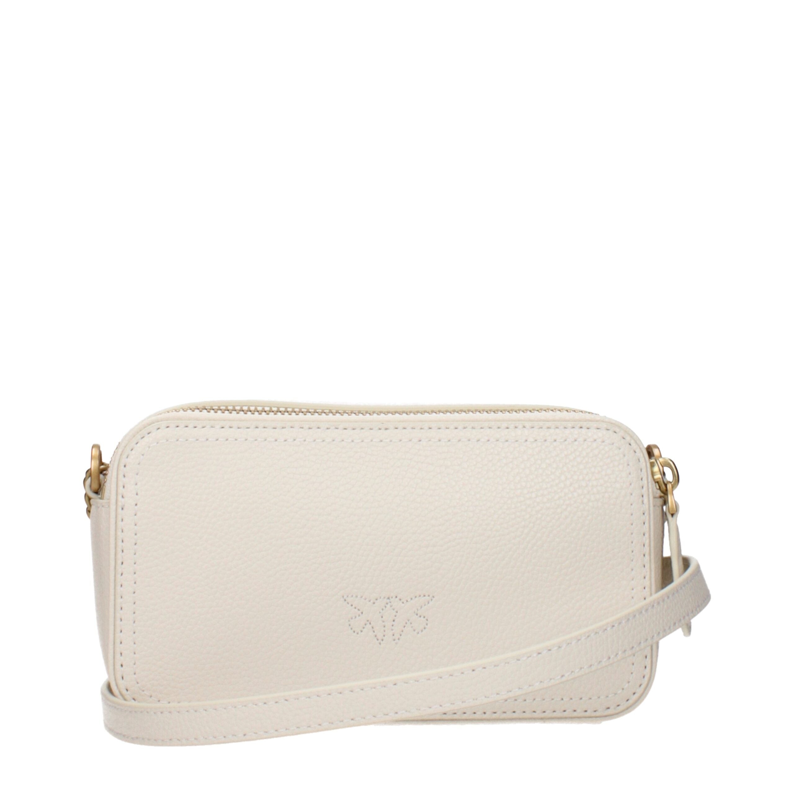 PINKO Beige Leather Crossbody Bag