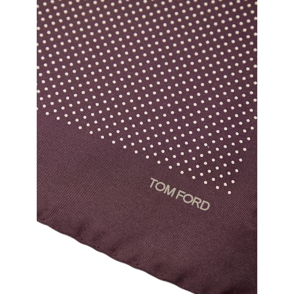 Tom Ford Bordeaux Silk Pocket Square
