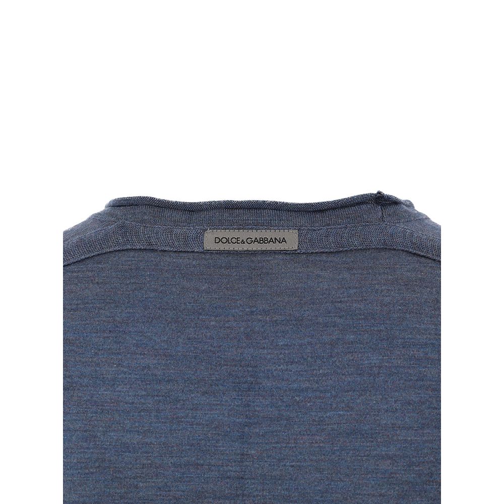 Dolce & Gabbana Blue Silk Sweatshirt