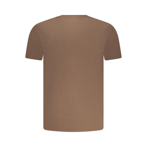 Aeronautica Militare Brown Cotton Men T-Shirt