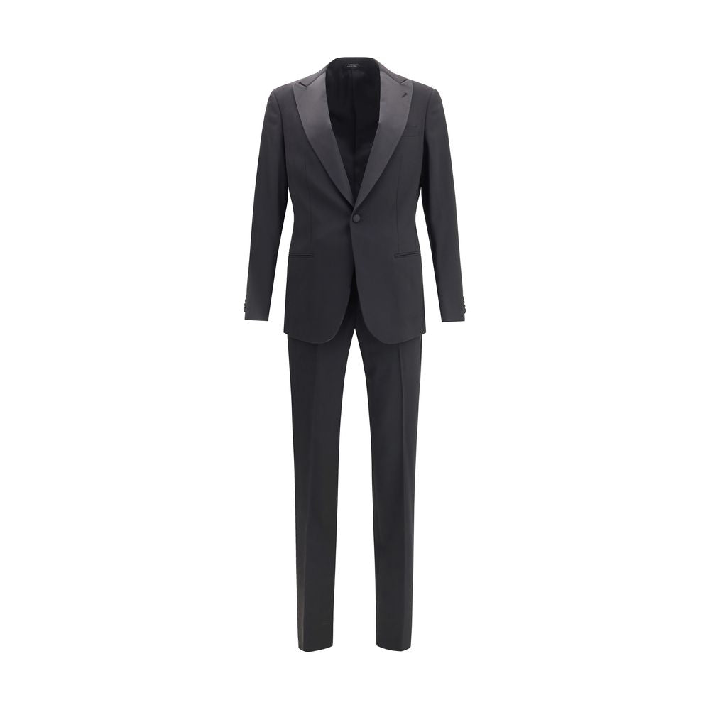 Giorgio Armani Black Fleece Wool Tuxedo