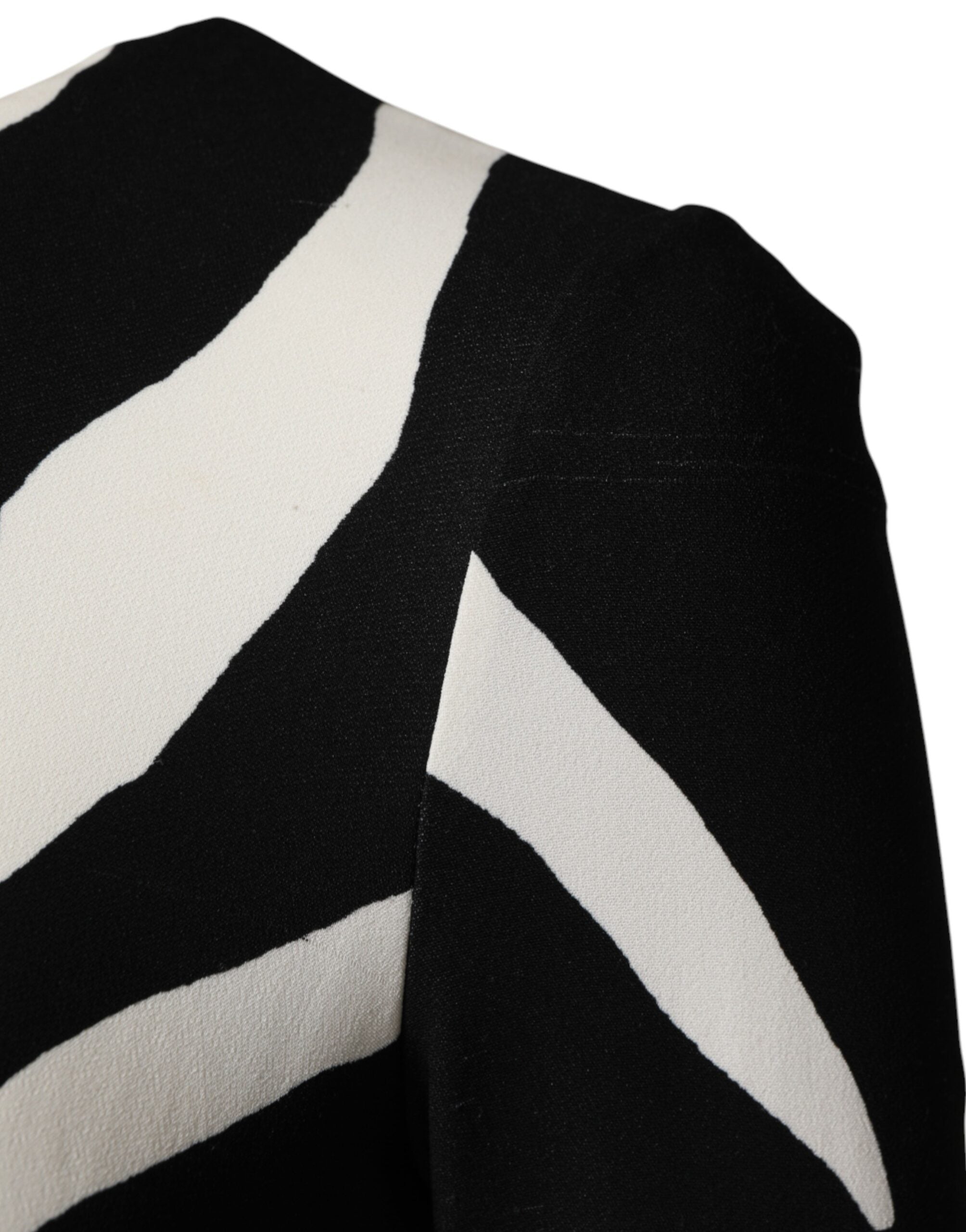 Vestido tubo midi de viscosa con estampado de cebra blanco y negro de Dolce & Gabbana