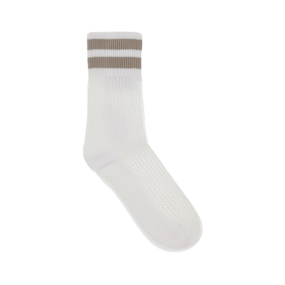 Brunello Cucinelli White Cotton Socks