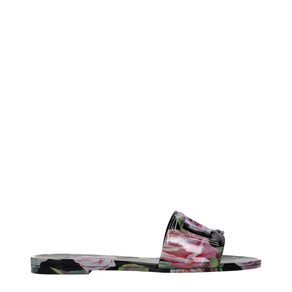 Dolce & Gabbana Black Cotton Slippers