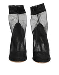 Dolce & Gabbana Black Nylon Stretch Mesh Sock Boots  Shoes