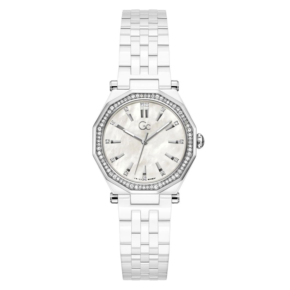 Reloj de vestir de cerámica gris GC