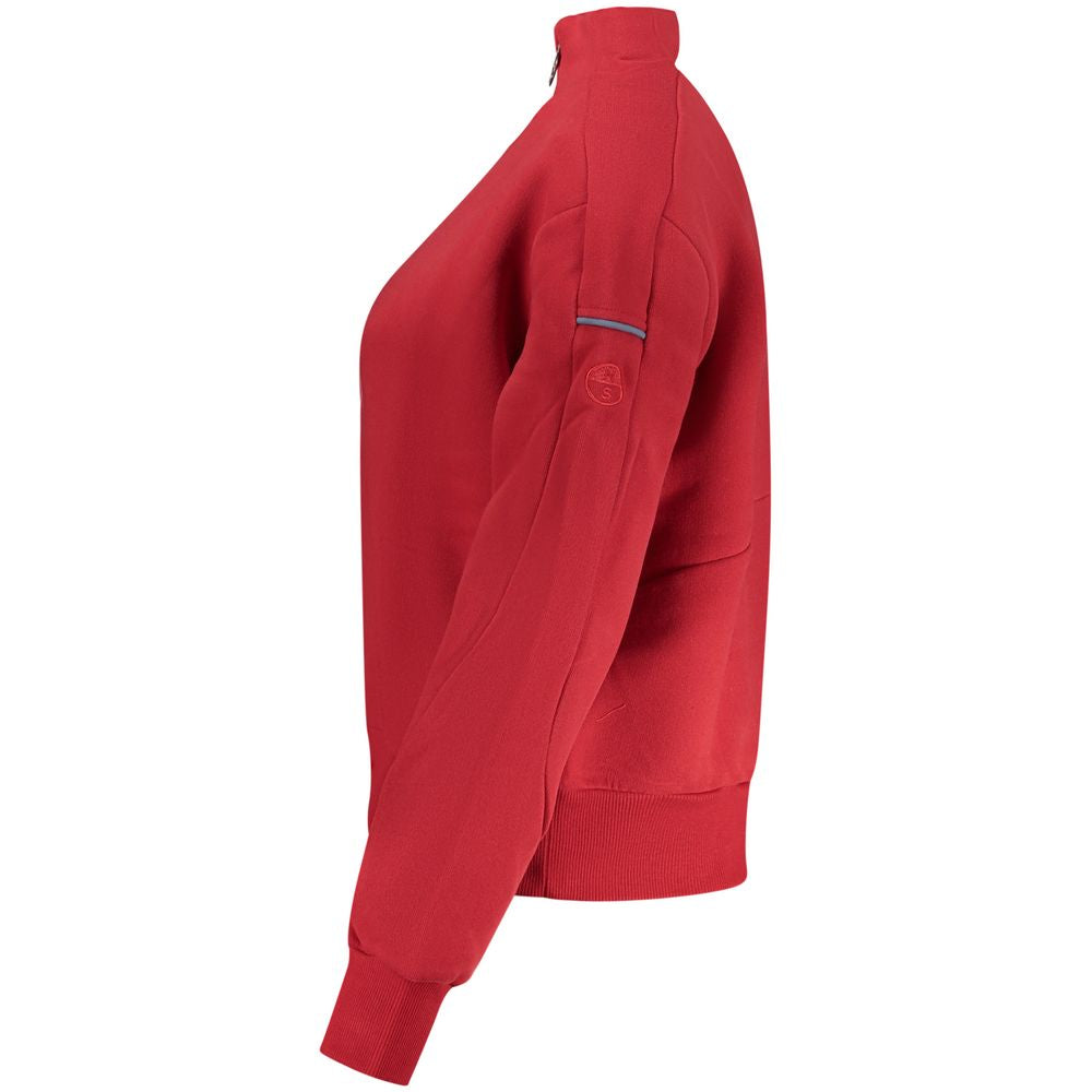 North Sails Rosso Cotton Women Sweatshirt