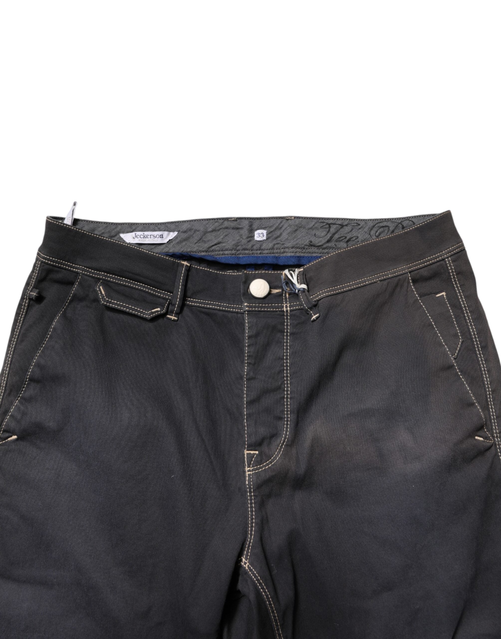 Jeckerson Dark Gray Mid Waist Skinny Fit Men Denim Trouser Jeans