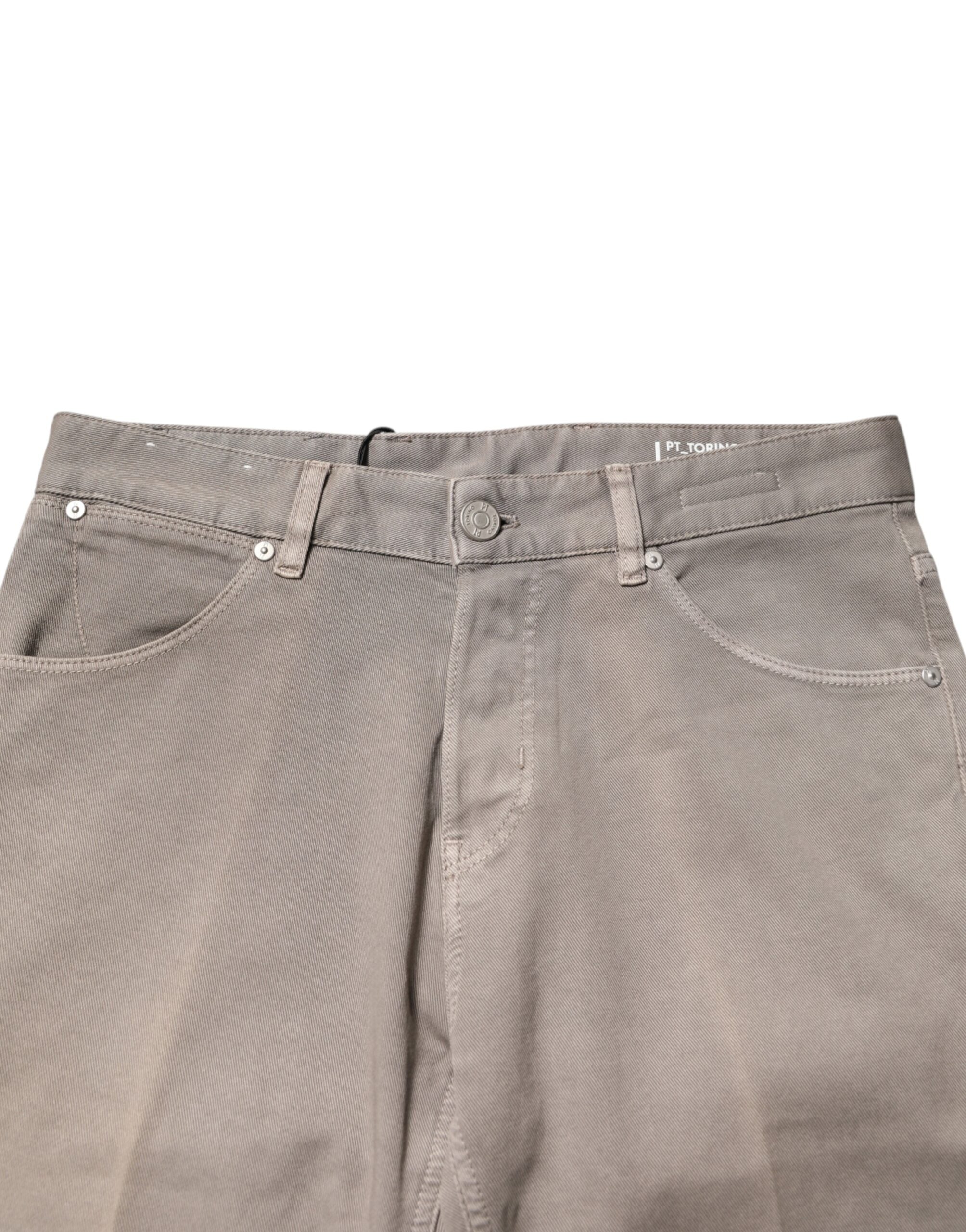 PT Torino Brown Bull Denim Reggae Mastice Straight Trouser Jeans