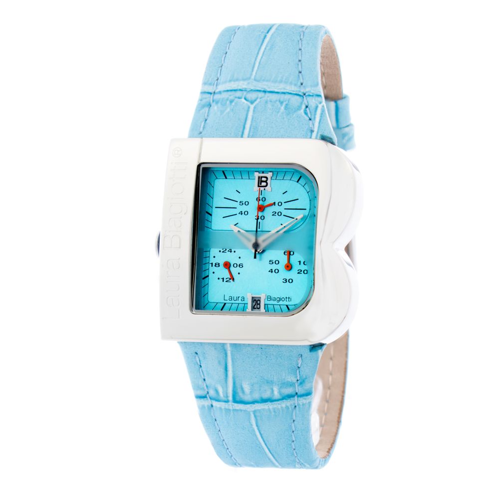 Reloj de pulsera de cuero azul Laura Biagiotti
