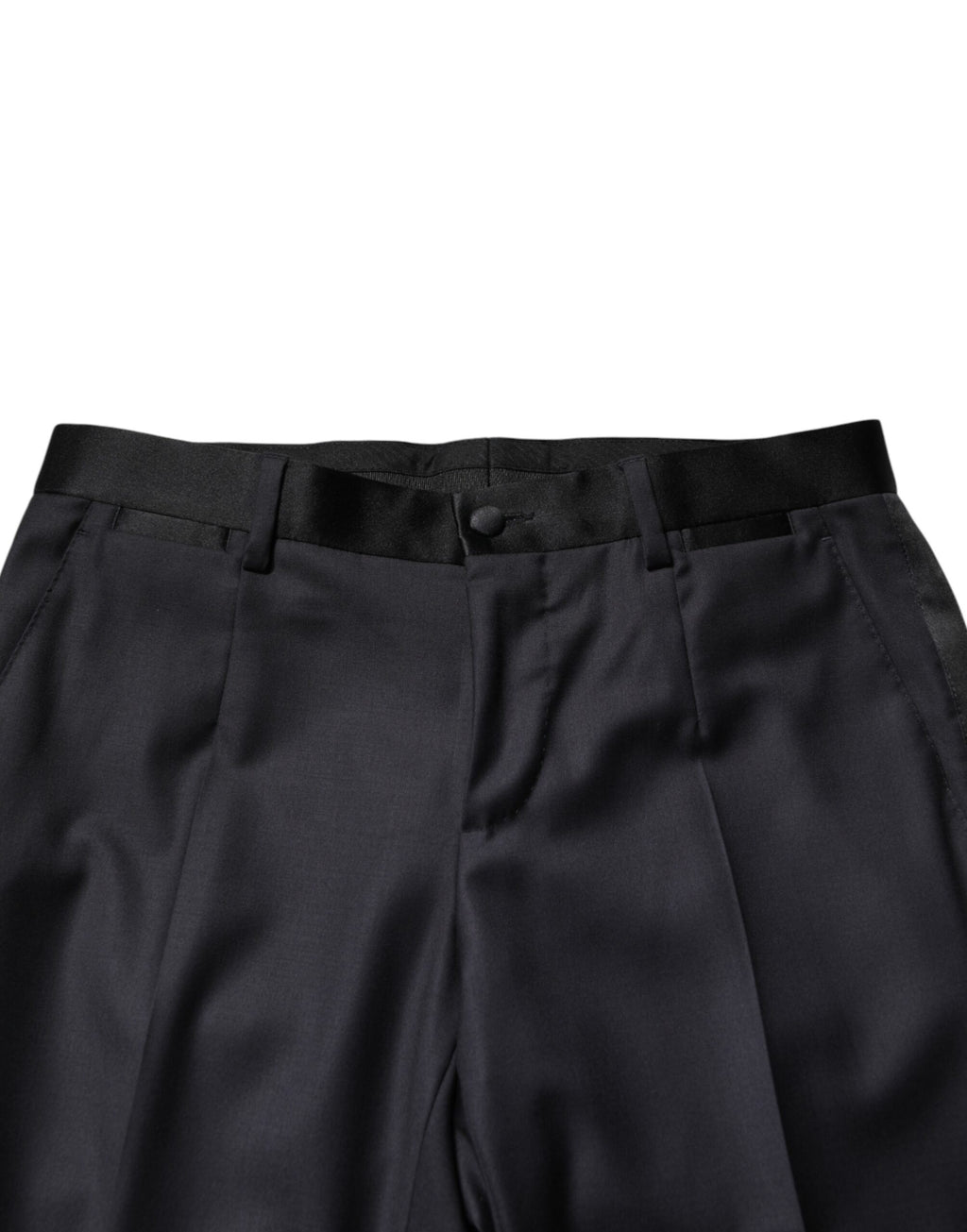 Traje de hombre de 3 piezas de lana negra de botonadura sencilla de Dolce & Gabbana