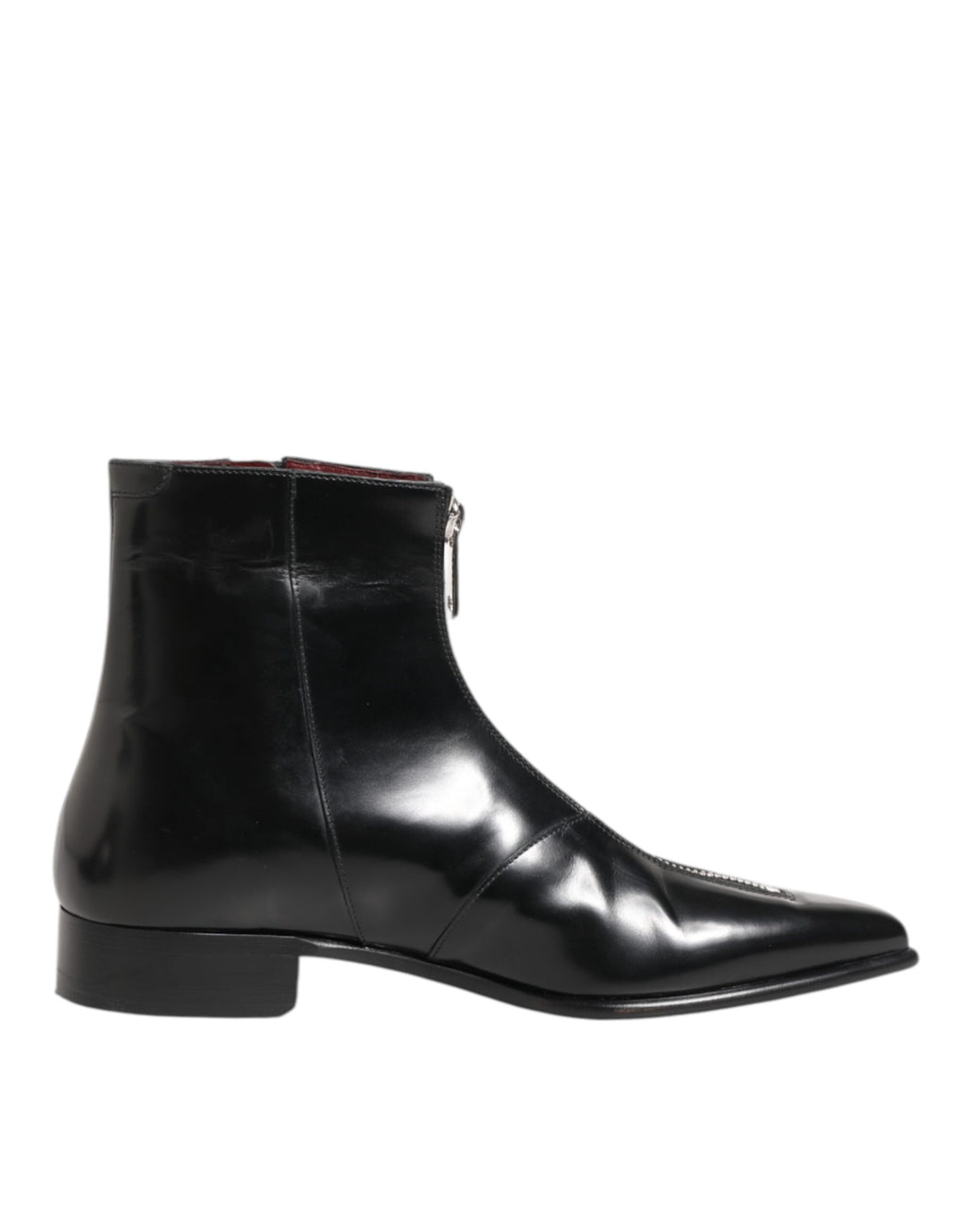 Dolce & Gabbana Black Leather Chelsea Short Ankle Boots Shoes