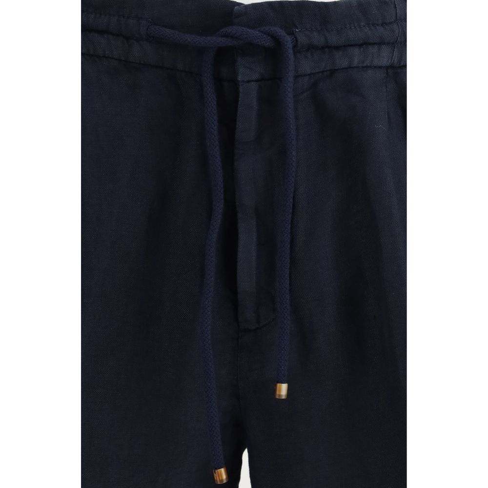 Brunello Cucinelli Blue Linen Bermuda Shorts