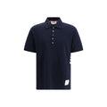 Thom Browne Blue Cotton Polo Shirt