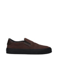 Moncler Brown Leather Slip-On Loafers