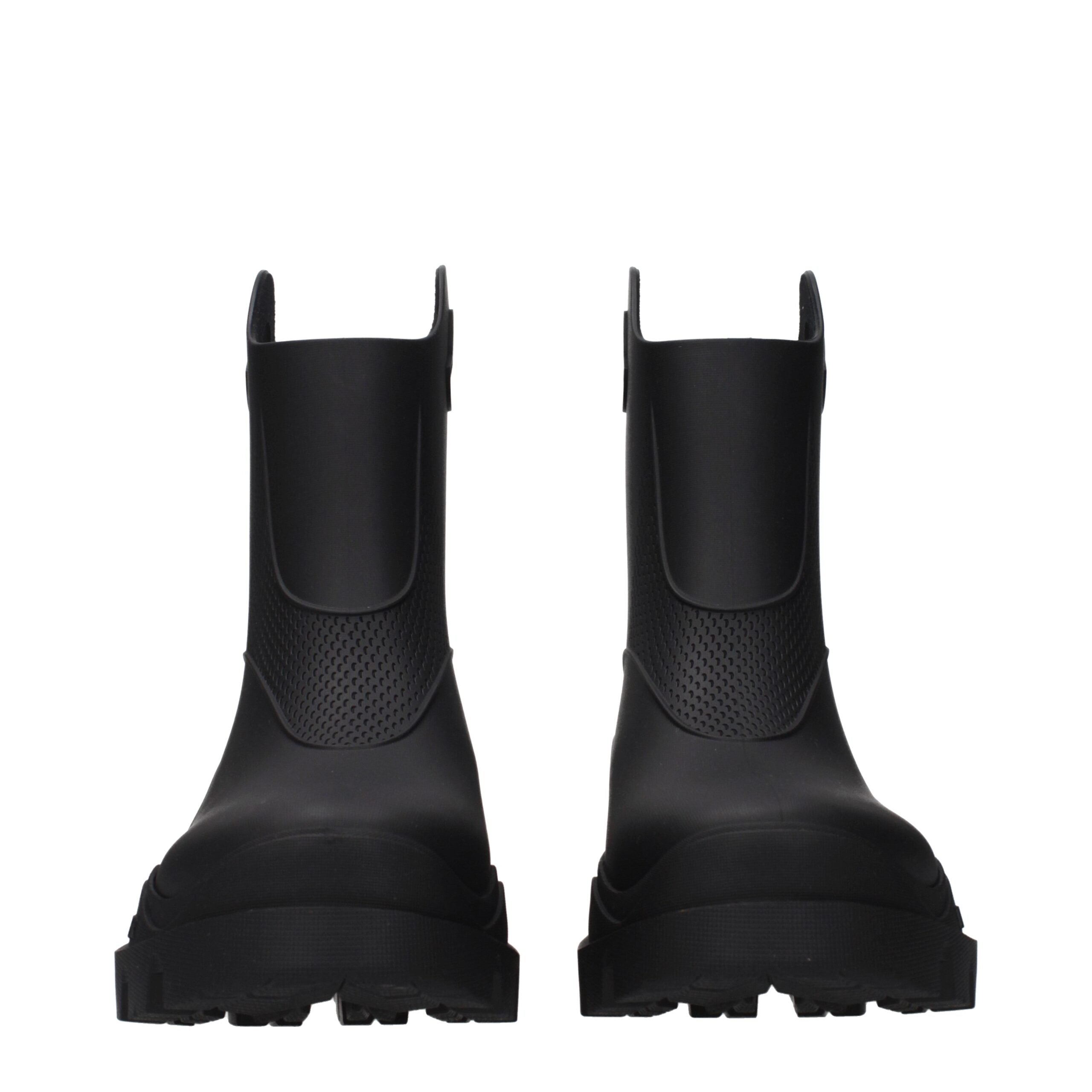 Moncler Black Cotton Ankle Boots