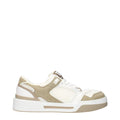Dolce & Gabbana White Fabric Low Top Sneakers