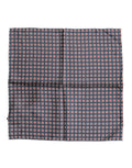 Dolce & Gabbana Blue Patterned Silk Square Handkerchief Scarf