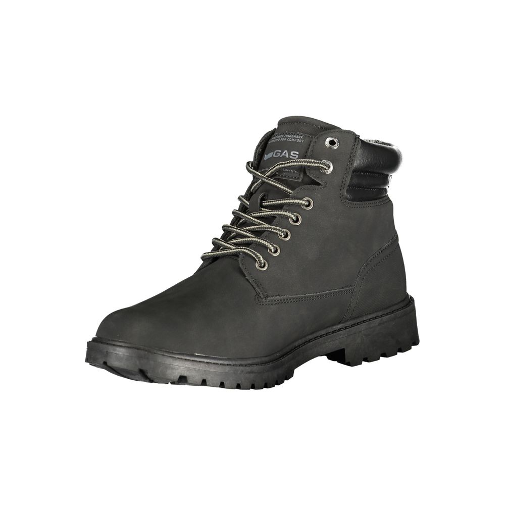 Gas Black Polyurethane Men Ankle Boot