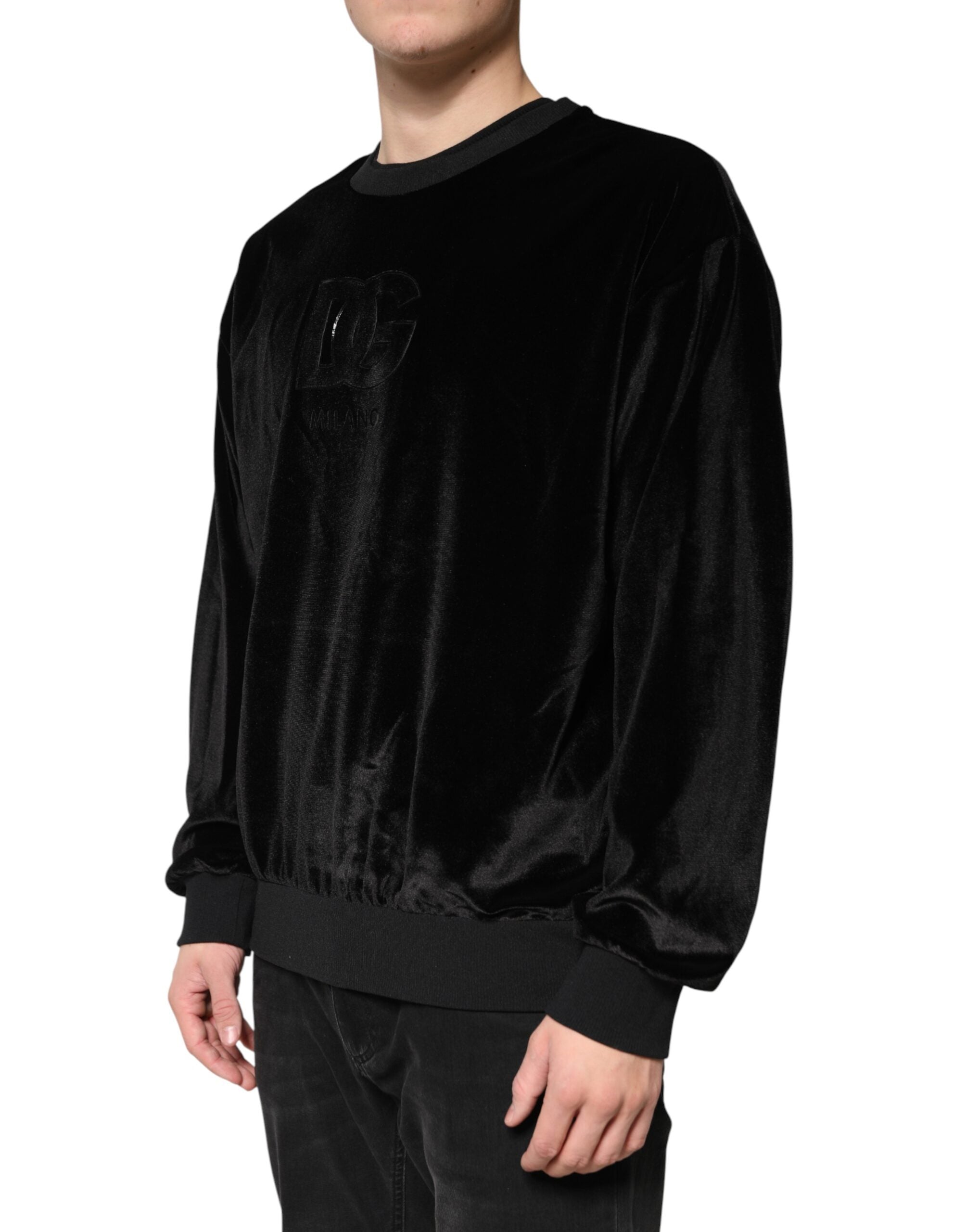 Dolce & Gabbana Black DG Logo Crew Neck Sweatshirt Sweater