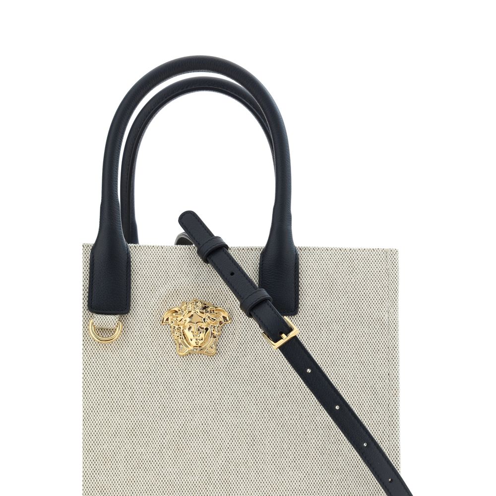 Versace Cream Cotton Shoulder Bag