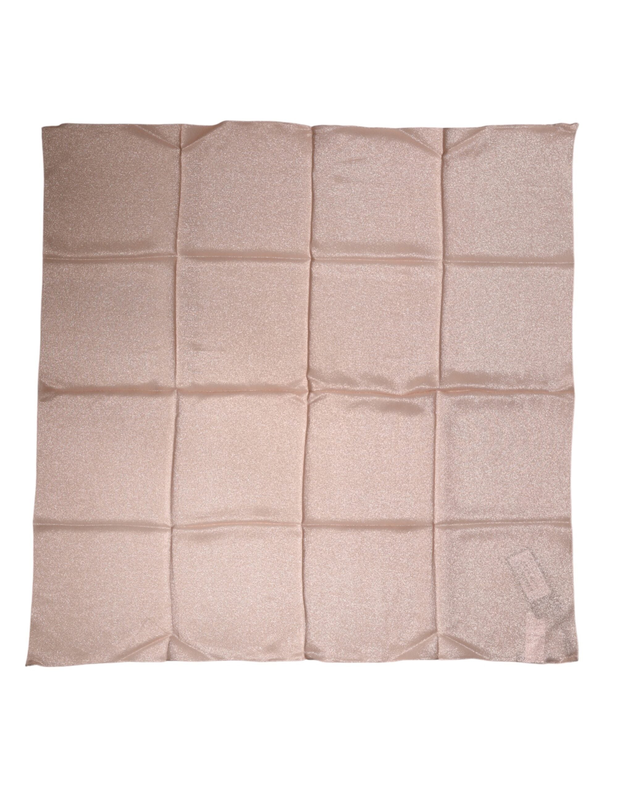 Foulard cuadrado Dolce & Gabbana de mezcla de seda rosa claro 87,5 cm x 86,5 cm