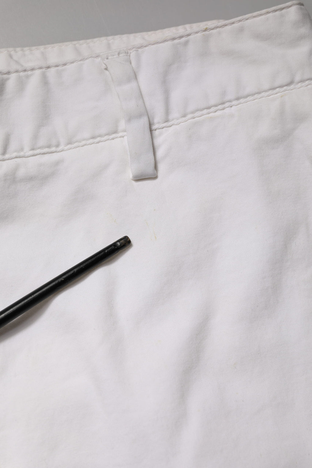 Gaudi White Mid Waist Skinny Chino Cotton Trouser Pants
