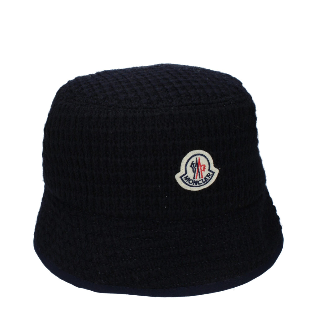 Moncler Blue Wool Bucket Hat