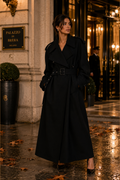 Dolce & Gabbana Elegant Black Wool Trenchcoat