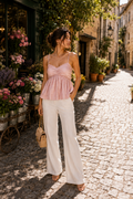 Dolce & Gabbana Pink Silk Sleeveless T-Shirt
