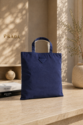 Prada Elegant Blue Tote Bag for Chic Outings